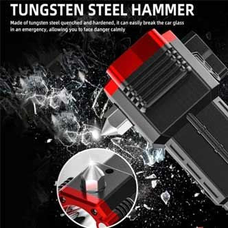 Versatile High Power Led Flashlight Focus Light Power Bank And Window Hammer