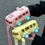 Bus Shape School Water Bottle With Strap 500 Ml (random Color)