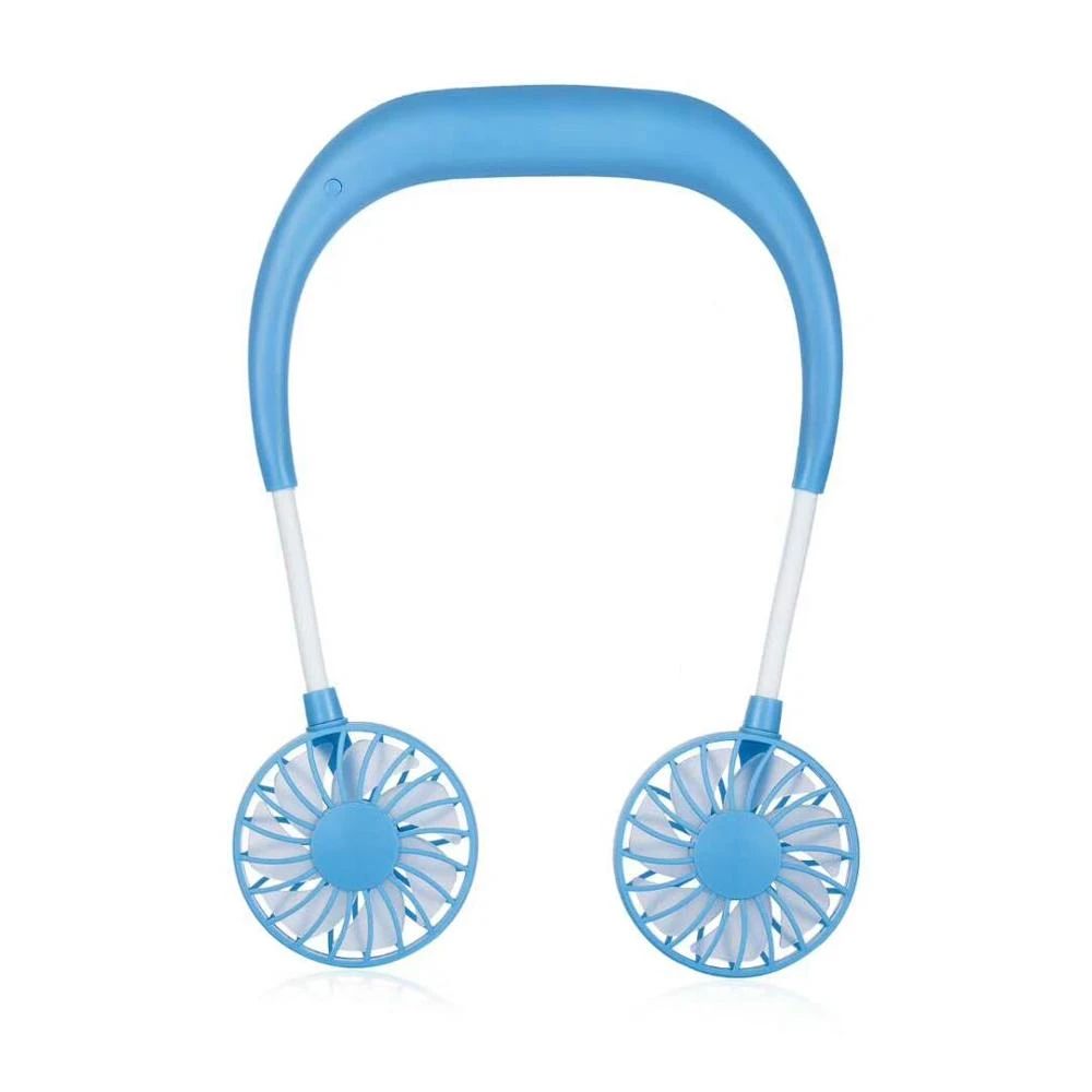 Neck Fan Adjustment Fan Hands-Free Hanging Rechargeable Mini Sports Fans 3 Gears Wearable Sport Fan – Random Color