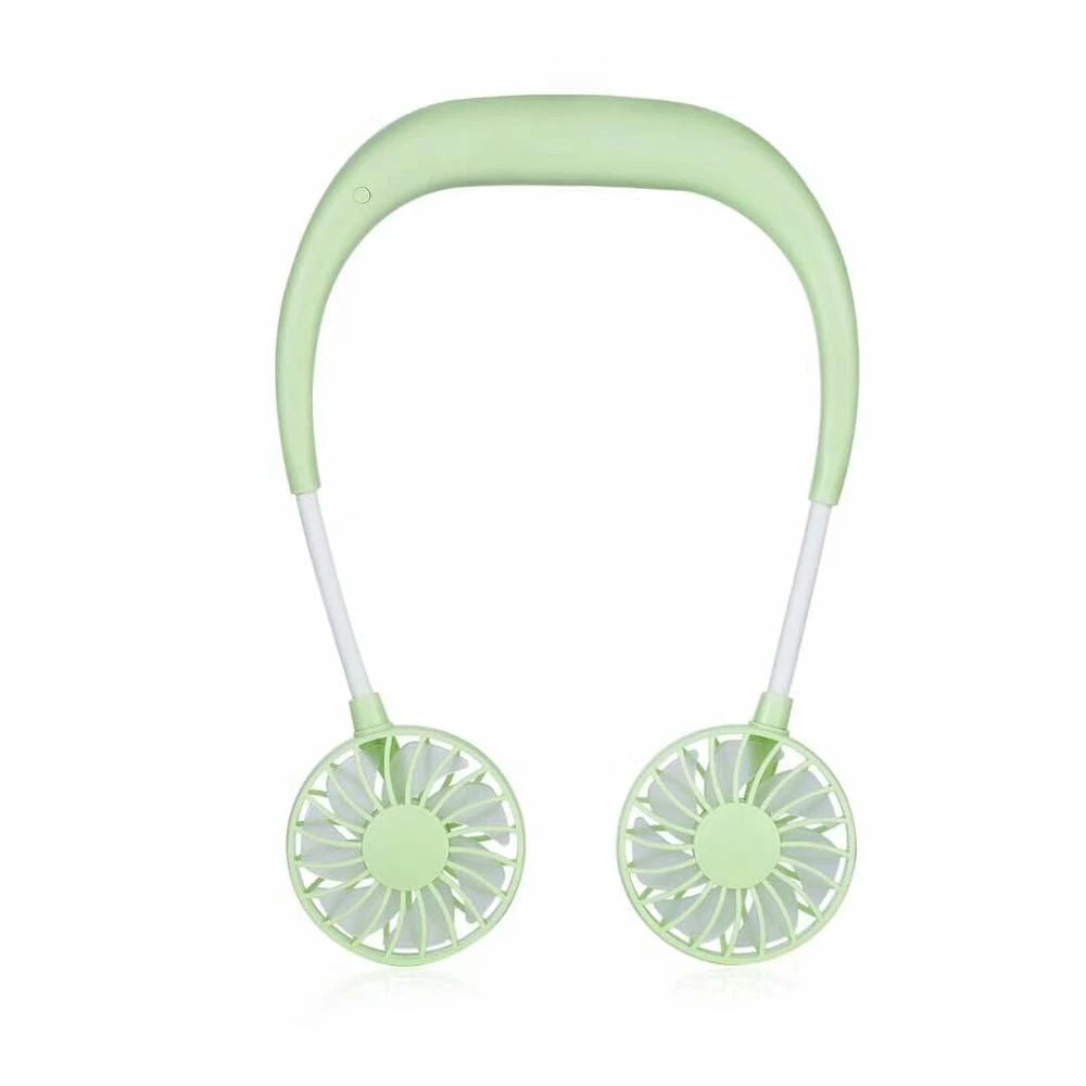 Neck Fan Adjustment Fan Hands-Free Hanging Rechargeable Mini Sports Fans 3 Gears Wearable Sport Fan – Random Color