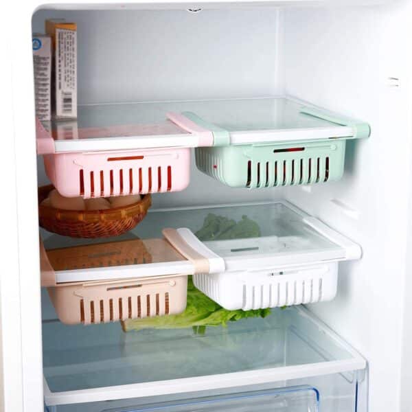 Storage Basket For Fridge Adjustable | Plastic