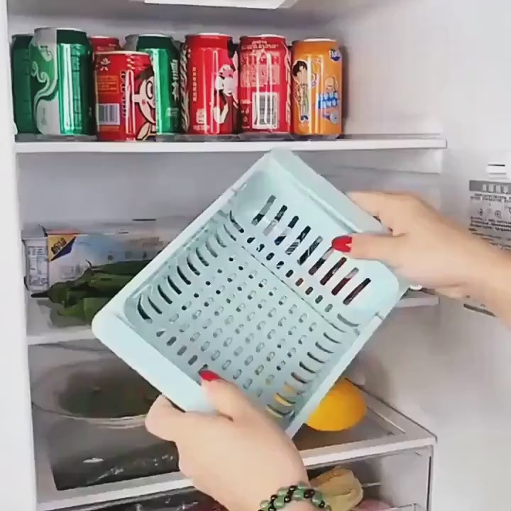 Storage Basket For Fridge Adjustable | Plastic